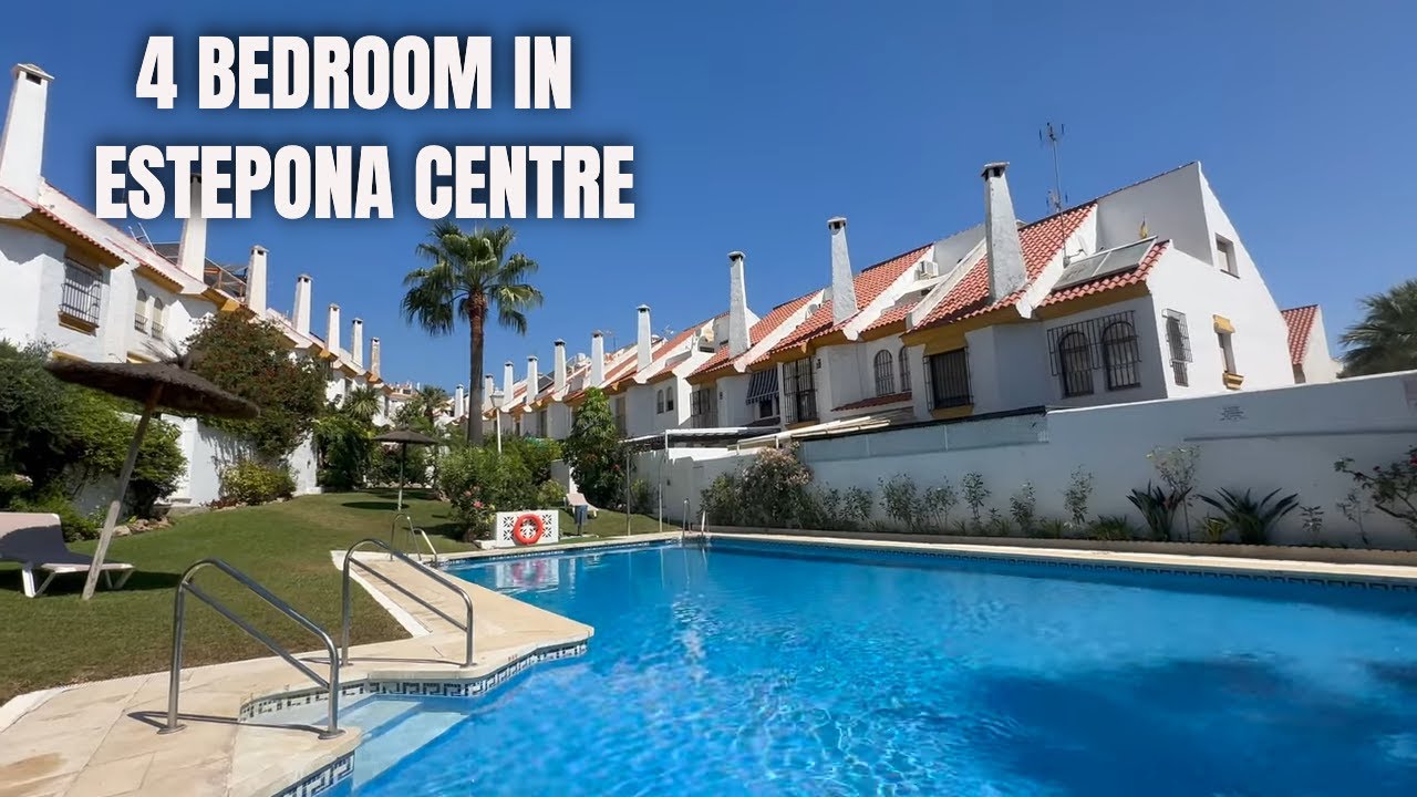 ESTEPONA TOWNHOUSE FOR SALE 4 BEDR., PRIVATE GARAGE, MASSIVE BASEMENT AND POOL 696000 @enovaestates