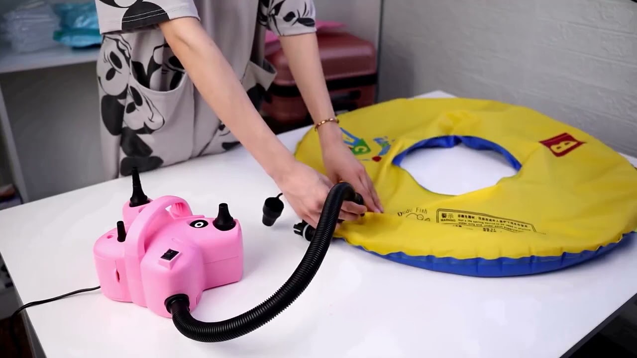 Inflador Electrico Bomba Globo Doble Fiesta Inflable Colch&oacute;n