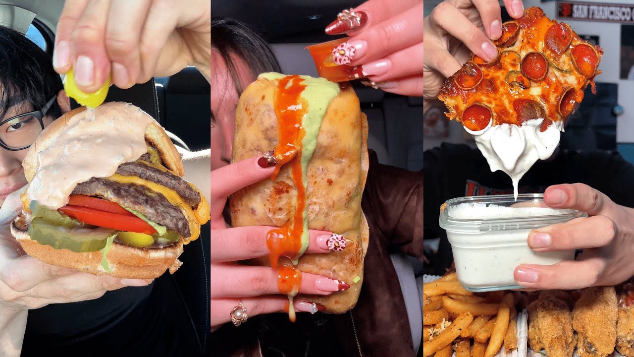 TikTok Mukbang Compilation | Taco Bell, Chili's, KFC, Wingstop, McDonald's & More!
