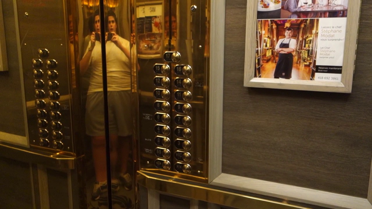 RUINED Former Otis (NOW KONE) Traction Main Elevators at Fairmont Le Chateau Frontenac, Quebec, QC