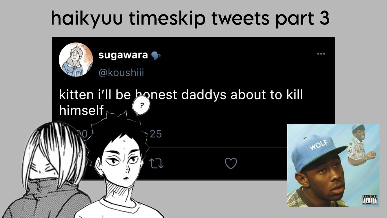 kenma’s cancelled || timeskip tweets || haikyuu texting video