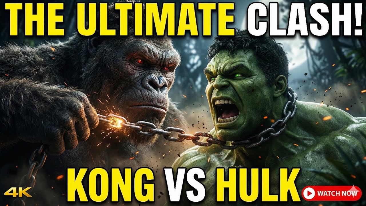 King Kong vs Hulk – Savage Jungle Fight | Ultra Realistic| 4K