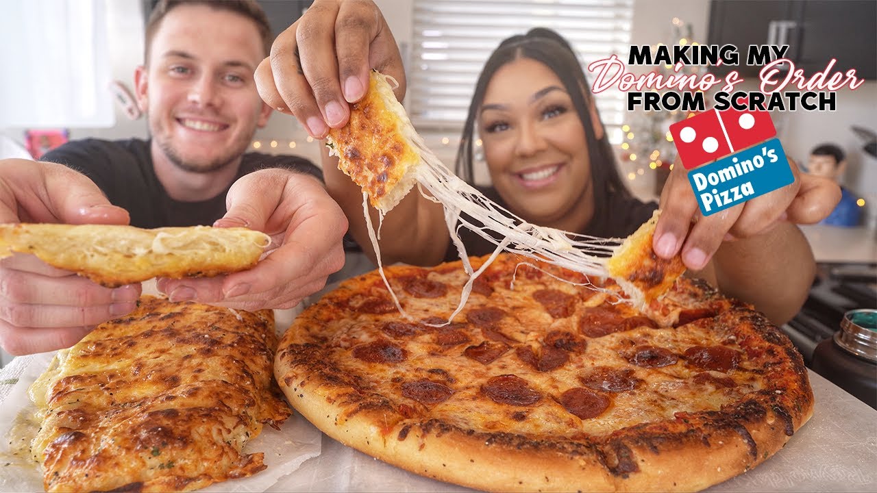 COOKMAS DAY 9! MAKING MY DOMINO'S ORDER FROM SCRATCH! RECIPE + MUKBANG