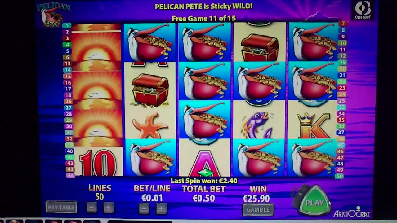 Casino Games - Pelican Pete Slot - Aristocrat Casino Game - Free Games