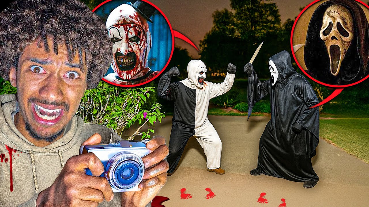 Я снял GHOSTFACE против TERRIFIER в РЕАЛЬНОЙ ЖИЗНИ ночью... (битва)