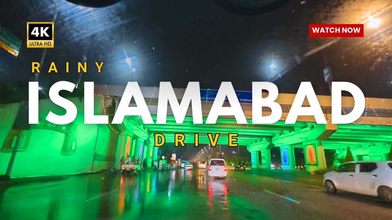 Islamabad in the Rain 🌧 🇵🇰  | Peaceful 4K Drive