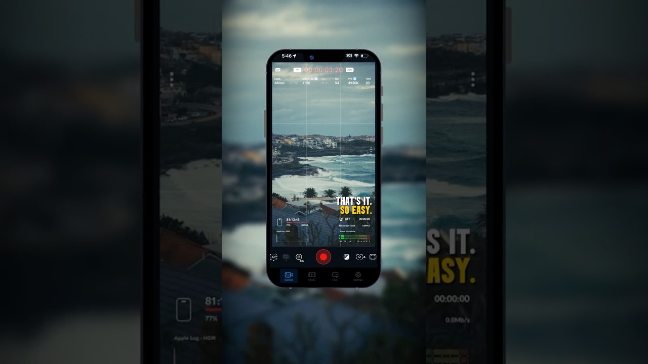 Blackmagic Camera App on iPhone 17 Pro &mdash; Cinematic Look with Apple Log + CINECA LUT
