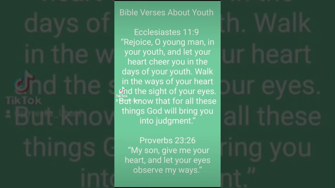 Bible Verses About Youth