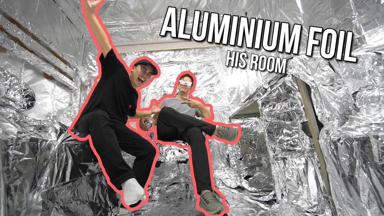 I TIN FOIL HIS WHOLE ROOM!!! (PRANK)