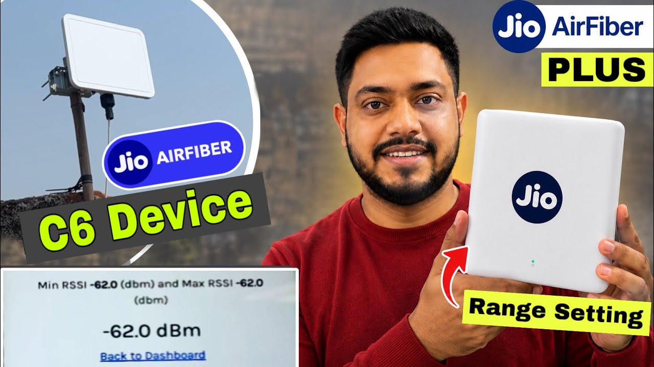 🛜 How to increase range in Jio airfiber PLUS !! Jio C6 device range setting process 