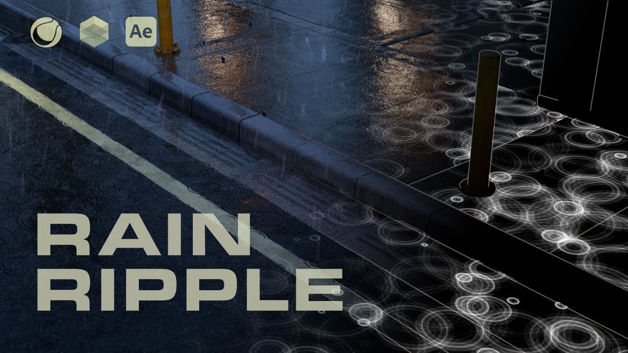 Create Rain Ripple Bump Map in After Effects for Cinema 4D & Redshift [Download link]
