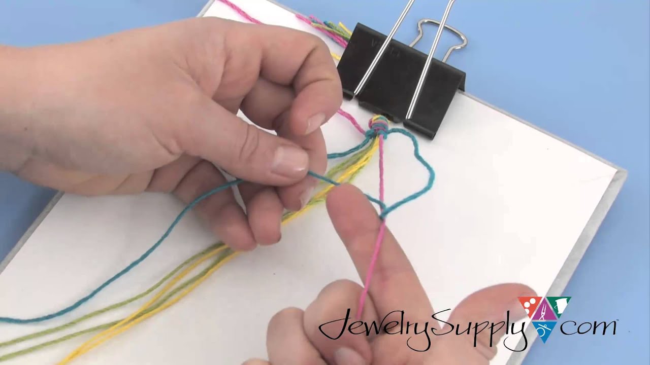 Using Hemp Cording to make a Chevron Friendship Bracelet