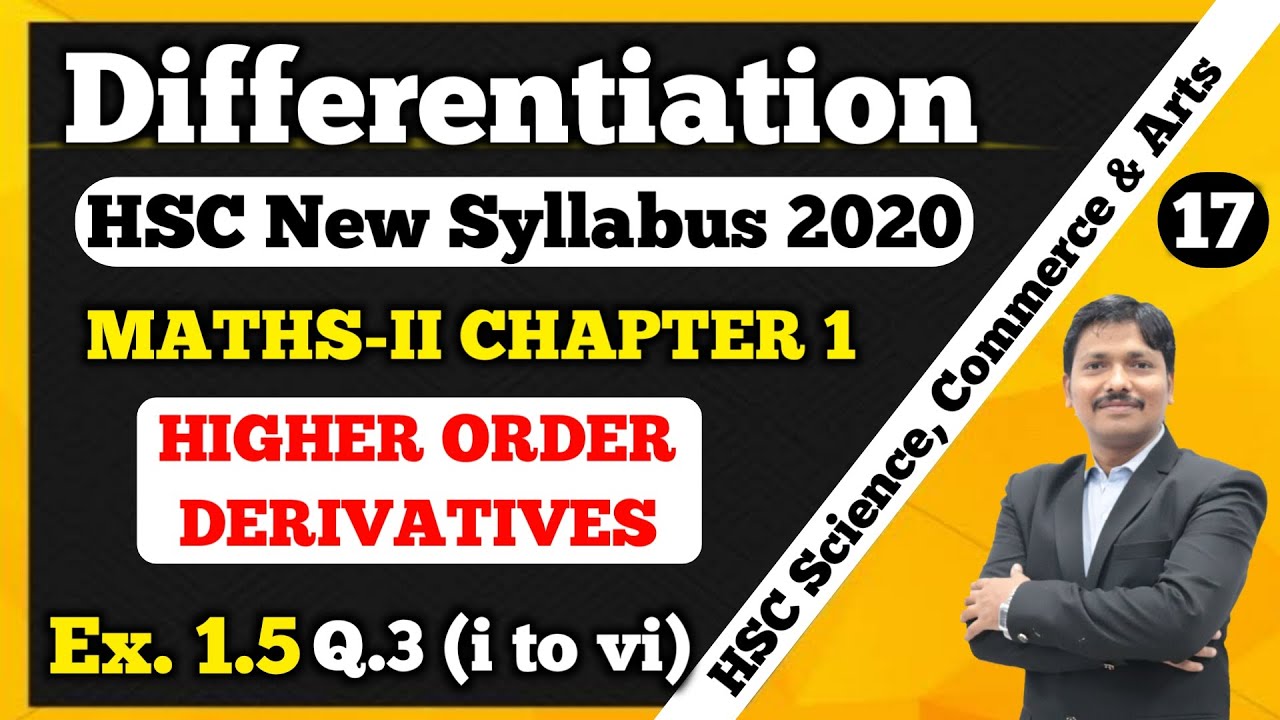 Differentiation Ex.1.5 Part 17 Maths-II 12th New Syllabus 2021| Higher Order Derivatives| Dinesh Sir