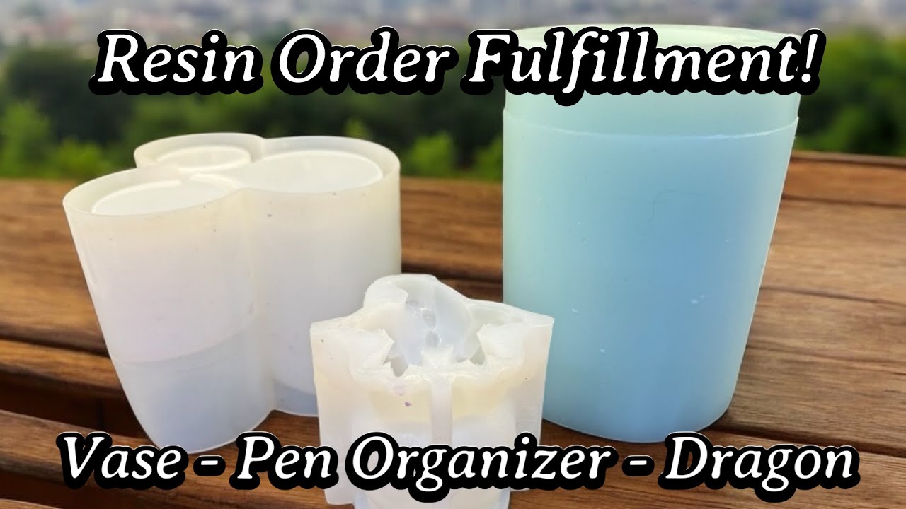 #843 Resin Order Fulfillment! Stunning Vase - Pen Organizer - Dragon!