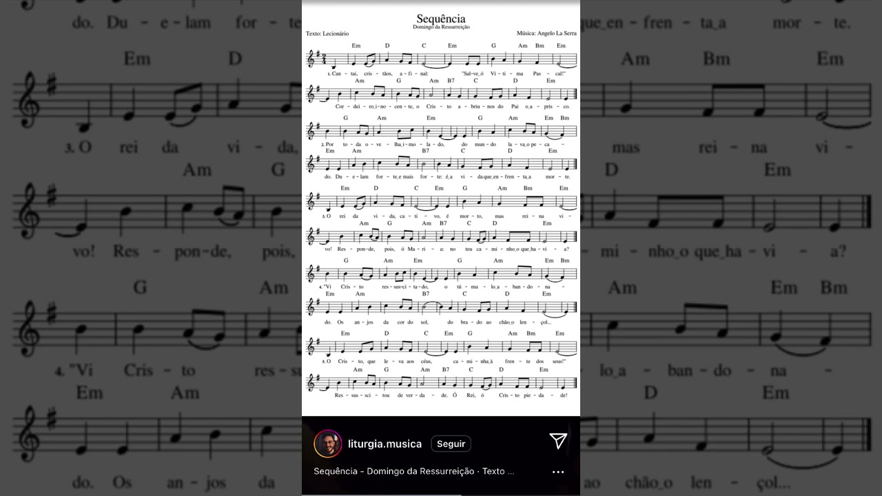 Sequência de Páscoa - Domingo da Ressurreição do Senhor