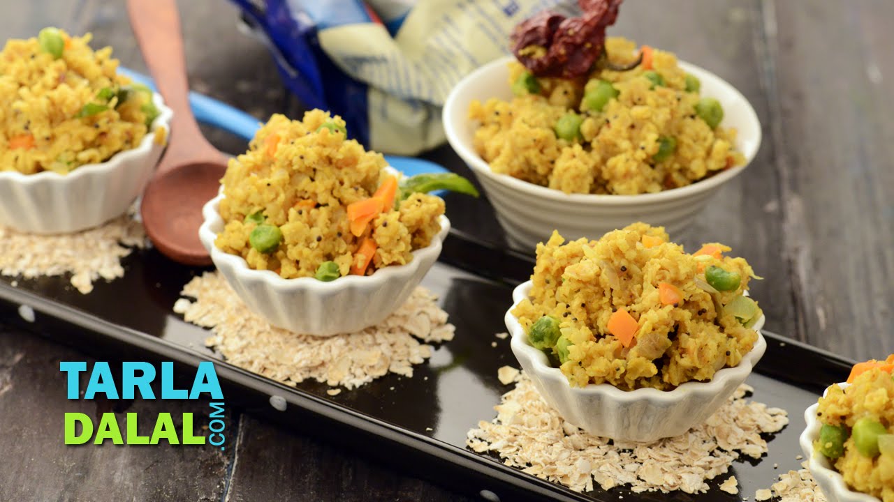Oats Upma (Fibre-rich Breakfast) by Tarla Dalal
