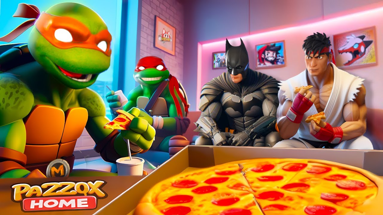 LE TARTARUGHE NINJA ENTRANO IN CASA FORTNITE - Mini Film Fortnite 🏠 #PazzoxHome