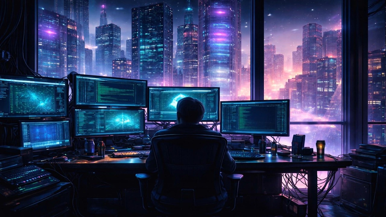 Deep Focus | Cyberpunk Coding Session | Chillstep for Work & Concentration | Quantic Flow