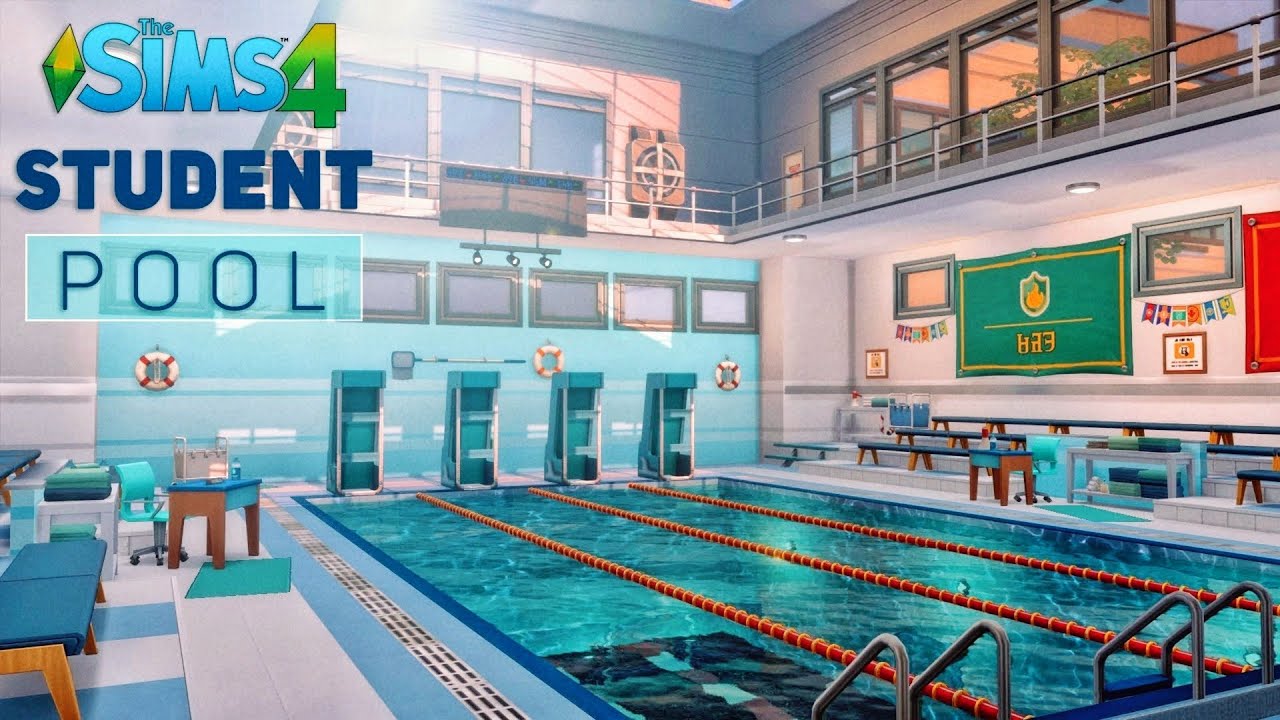 Студенческий бассейн 💦Университетский Спортивный Комплекс (No CC)| the Sims 4 | Симс 4 Строительство