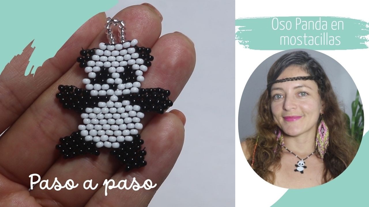Como hacer un oso panda en mostacilla (paso a paso) Aniara Sanarte