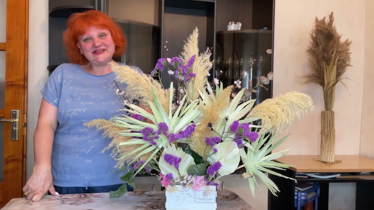 БУКЕТ ИЗ СУХОЦВЕТОВ СВОИМИ РУКАМИ