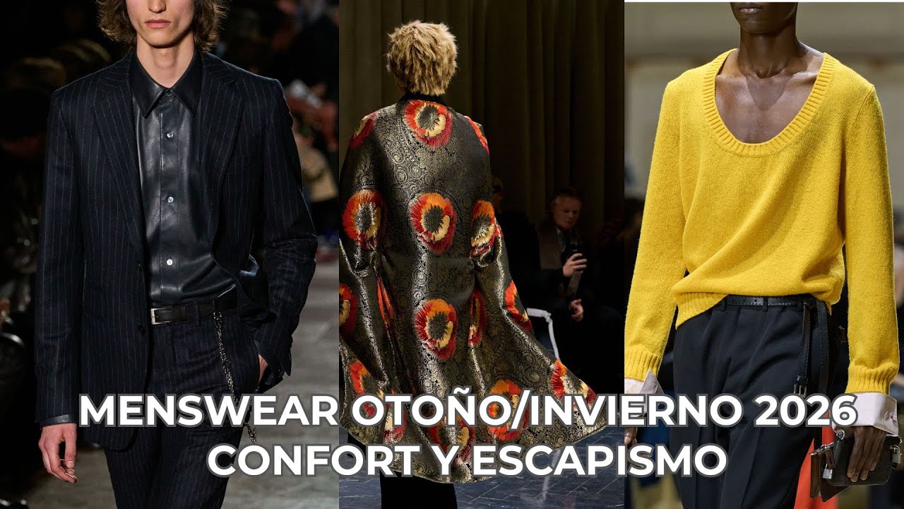 moda masculina otoño 2026: búsqueda de confort y escapismo | prada, dries van noten, sacai y más...