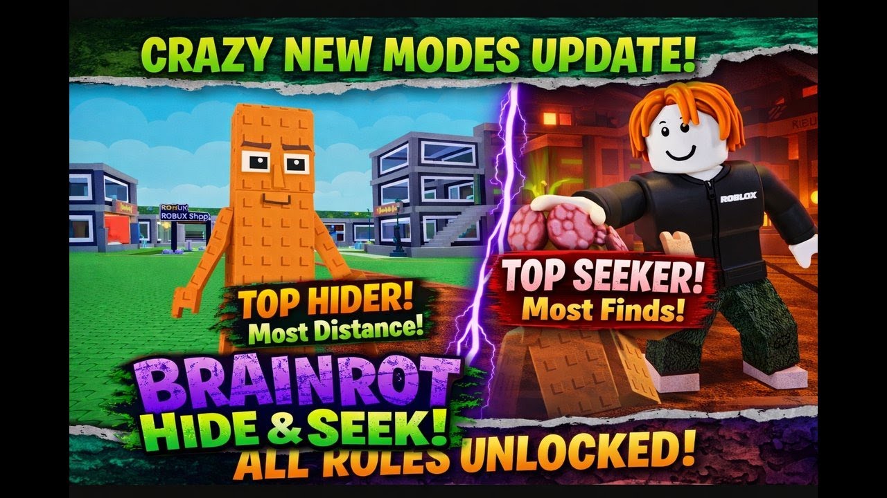 I Played EVERY Role in Brainrot Hide & Seek! (New Modes Update)