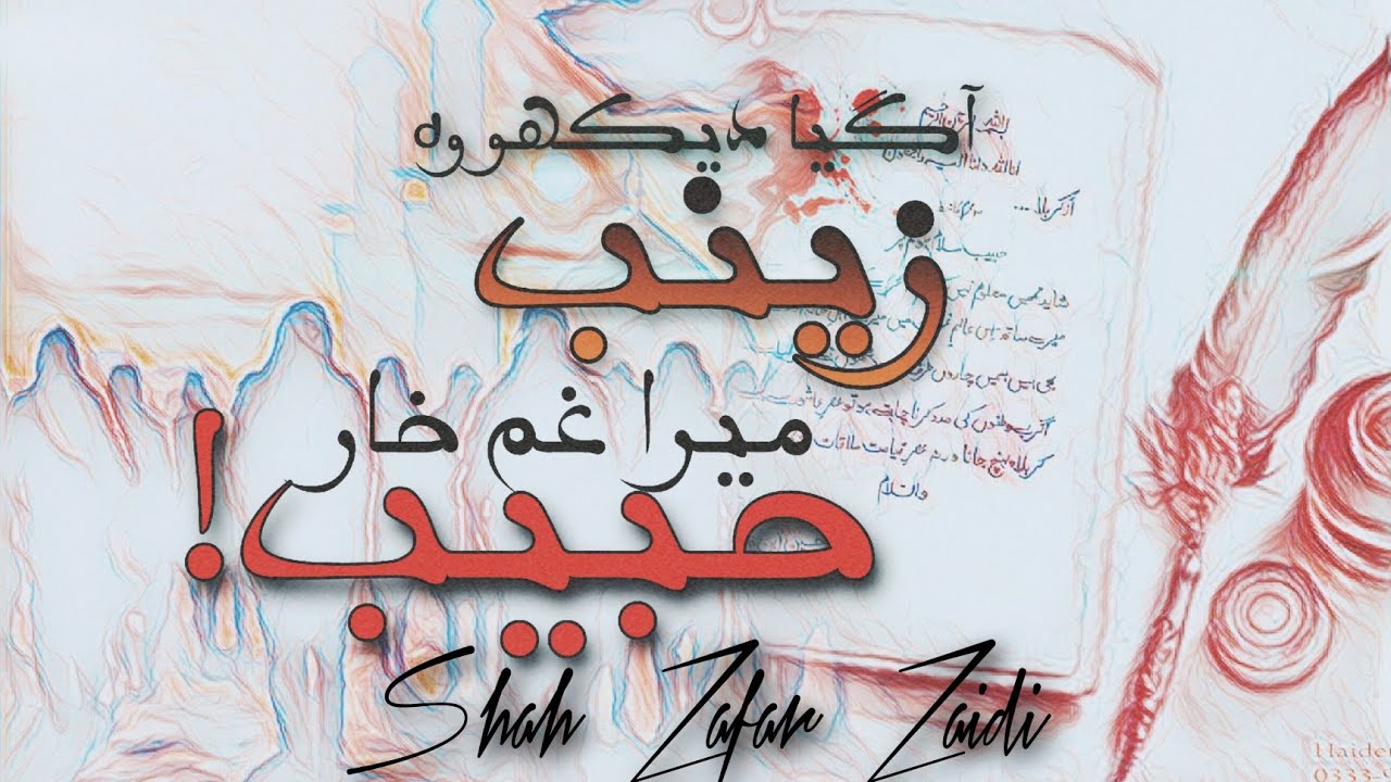 Aagaya Dekho Wo Zainab sa. Mera Ghumkhuwar Habib | Shah Zafar | Sandhawali Azadari