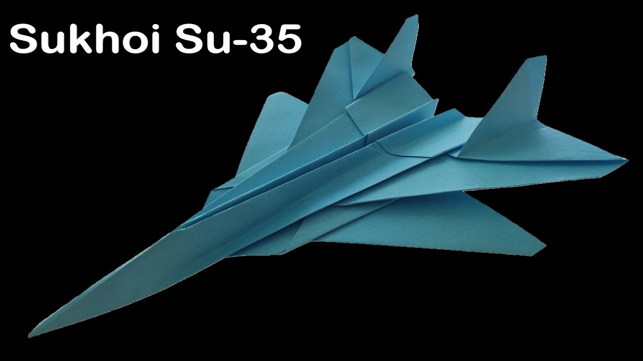 How to make a cool paper plane origami - Best Origami Paper Jet | Sukhoi Su-35