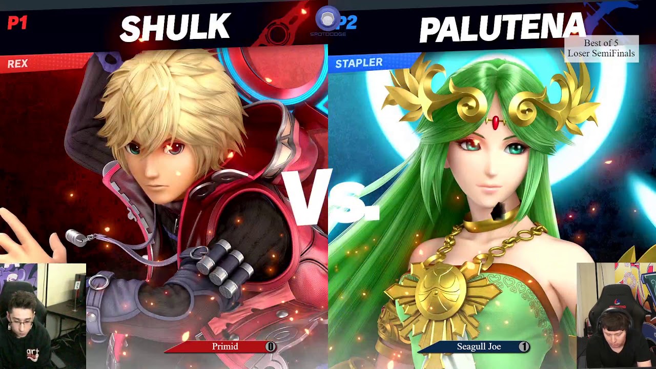 SpotDodge Monthly - Primid (Fox+Shulk) vs Seagull Joe (Palutena) Main Stream Loser Semis