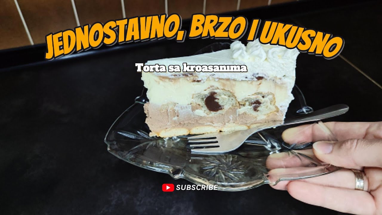 BEZ PEČENJA, KREMASTA I UKUSNA TORTA - Torta sa kroasanima #brzirecepti #jednostavnirecepti #torta