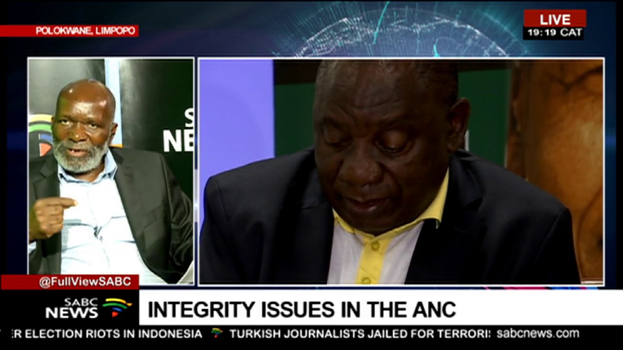 George Mashamba on ANC and integrity issues