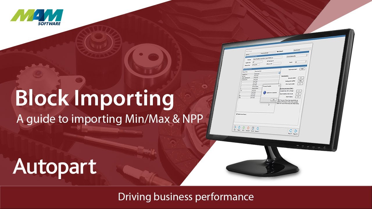Autopart Price File Maintenance: Block Import Min, Max and NPP