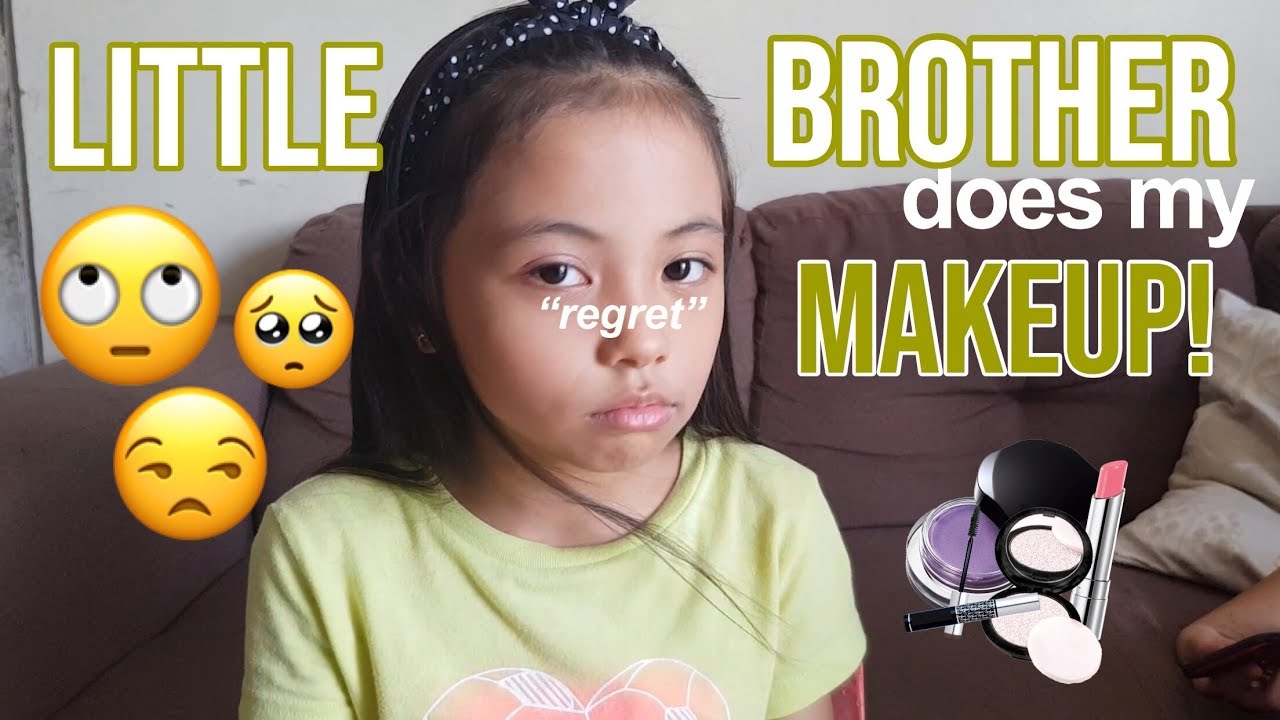 LITTLE BROTHER DOES MY MAKEUP! || The Wide Life