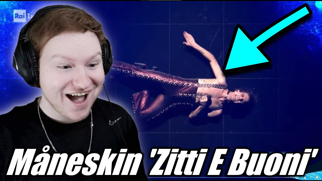 American Reacts to Måneskin 'Zitti E Buoni' LIVE Eurovision 2021 Italy