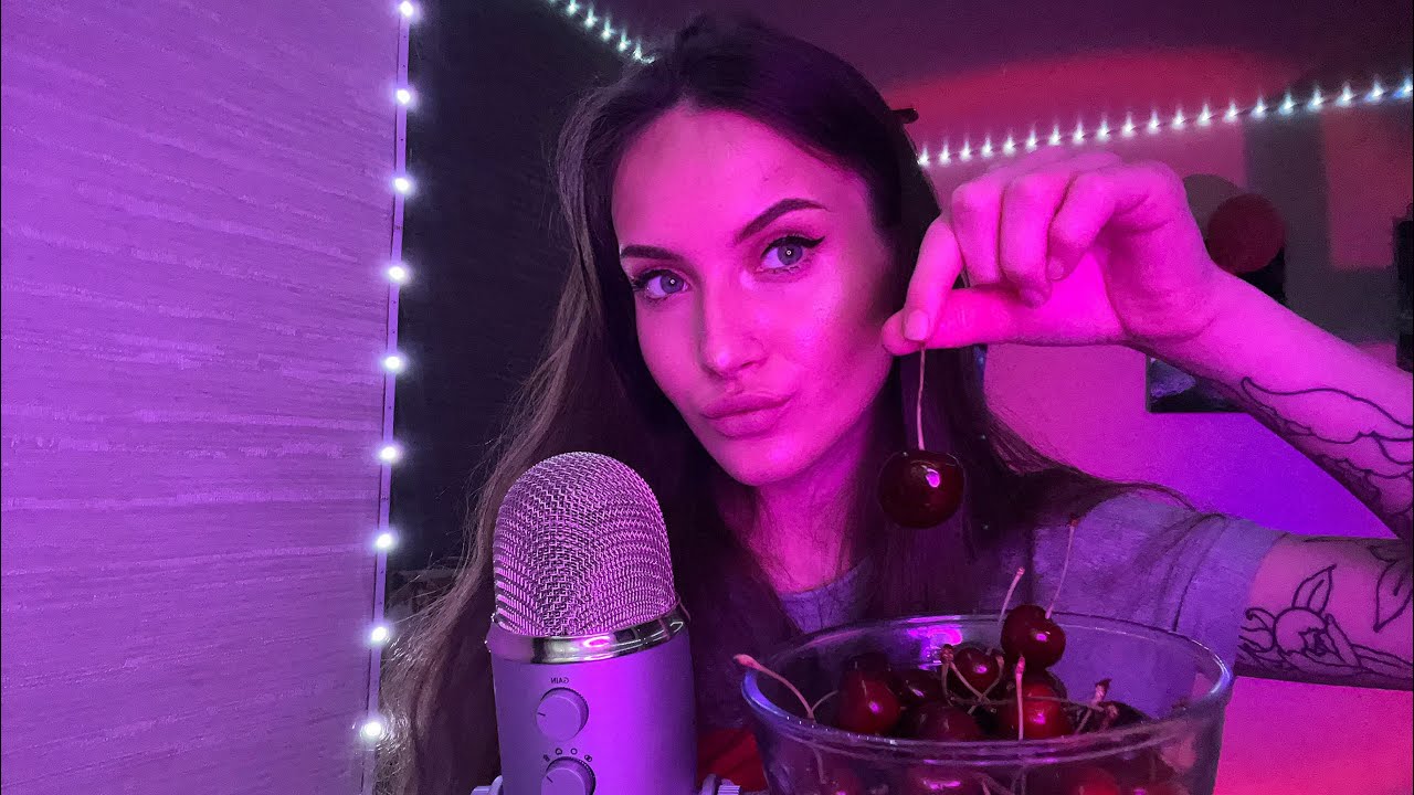 асмр 🧚🏽‍♀️ итинг черешни 🍒 звуки рта 👄