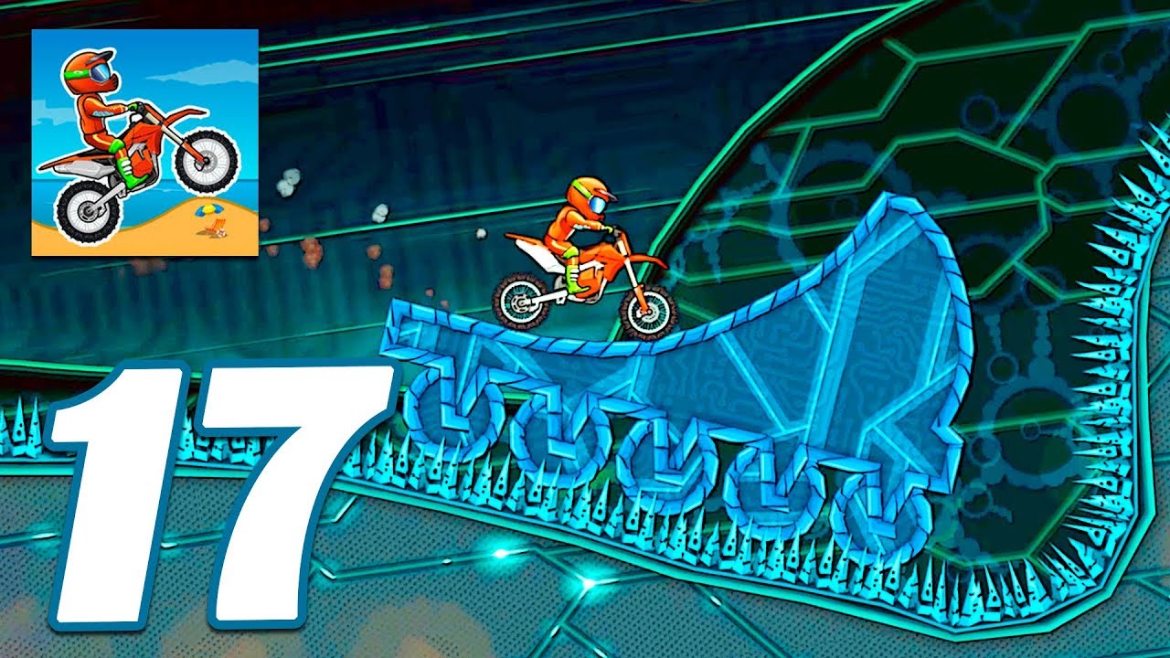 Moto X3M Bike Race Game Cyber World All Levels - Gameplay Android & iOS games
