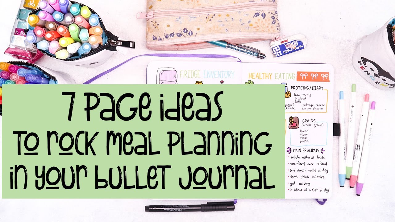 7 Simple Meal Planning Bullet Journal Pages