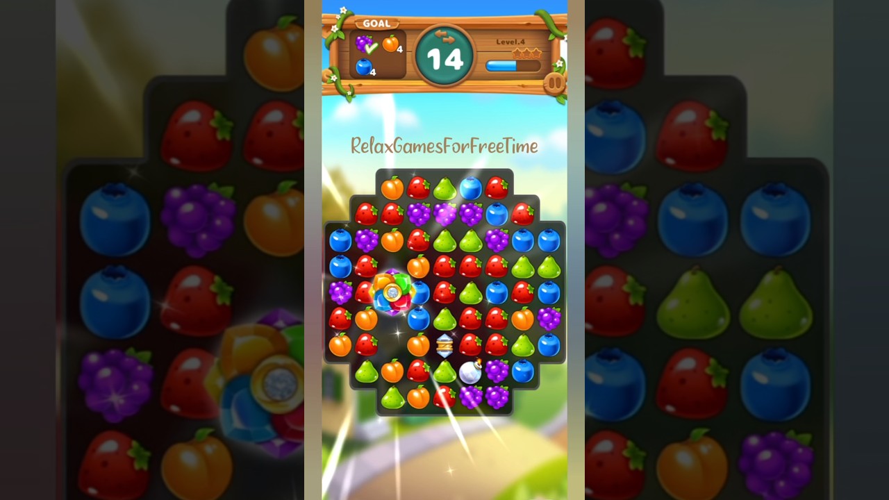Fruits Garden : Merge Puzzle - link connect color match puzzle game Level 4 gameplay walkthrough
