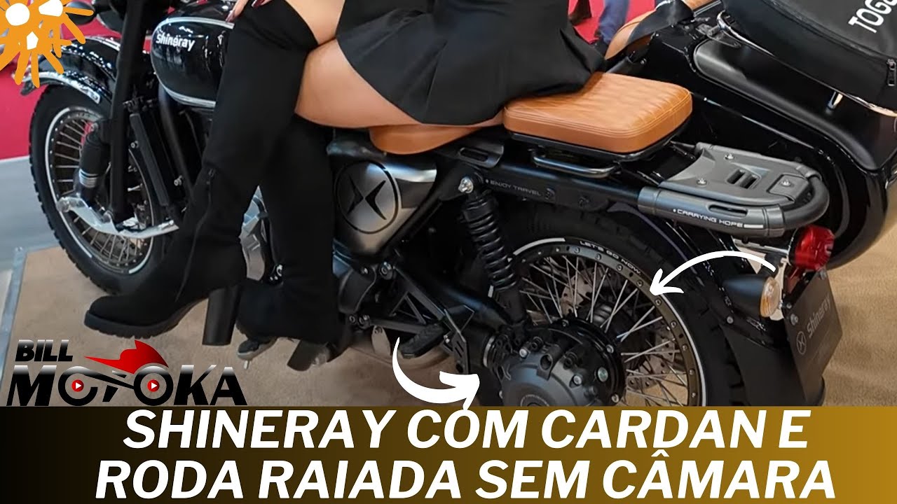 Moto SHINERAY com eixo CARDAN e rodas raiadas com pneus sem câmara? Sim, conheça a nova URBAN 525.