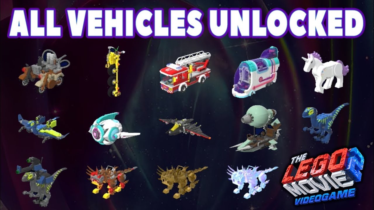 All Vehicles Unlocked - The LEGO Movie 2 Video Game - Complete Vehicle List