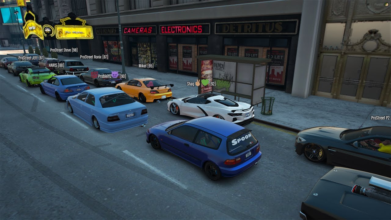 GTA 5 FiveM PSNY | Liberty City Car Meet - Cruise/Pulls & Exploring w/ EG6, DC2, DC5, C8, S15, GTR +