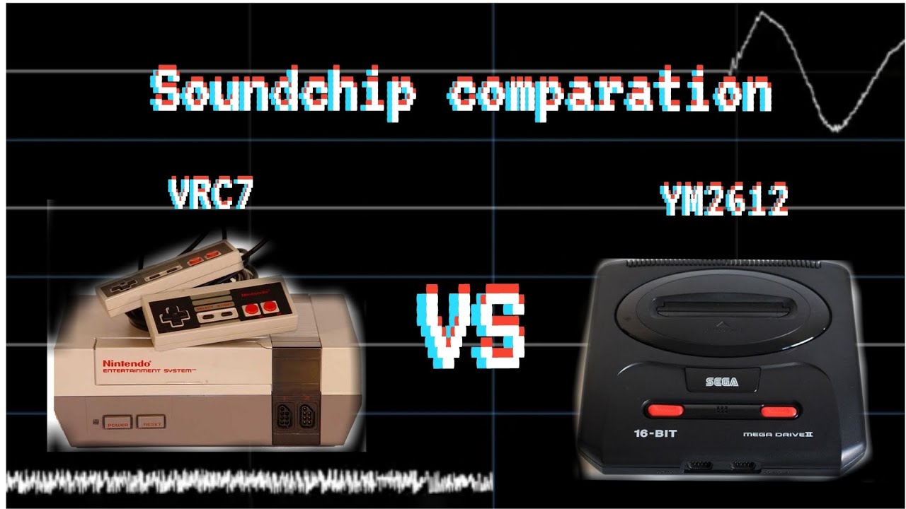 soundchip comparation: ym2612 vs VRC7 ( oscilloscope view )