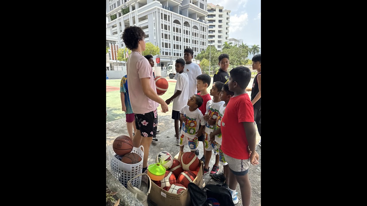 Basketball Clinic for for the children at the Salvation Army Children’s Home in Penang, Malaysia