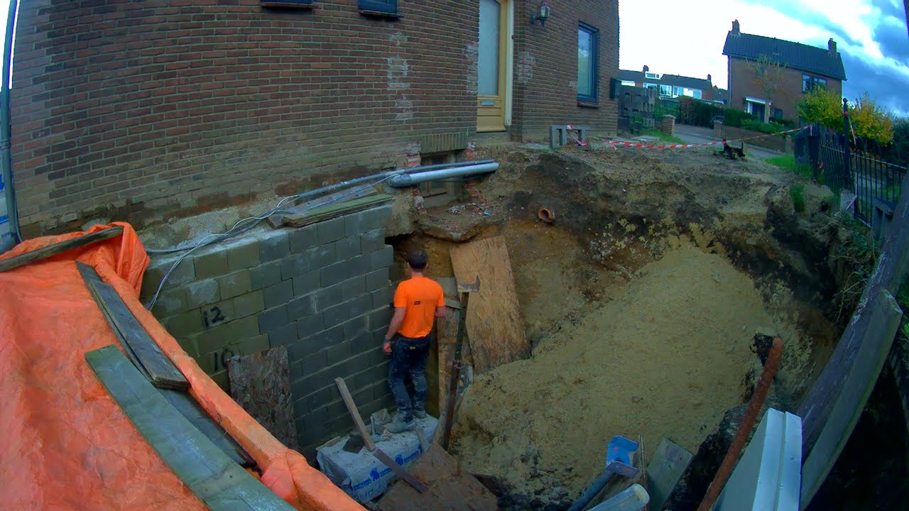 Finally reached the old basement wall with the new underpinning