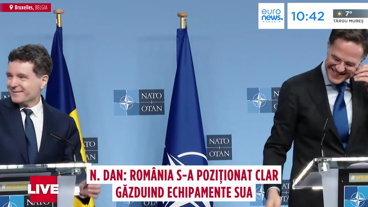 Nicușor Dan, întâlnire cu Mark Rutte, la sediul NATO. De ce folosește  SUA bazele noastre aeriene