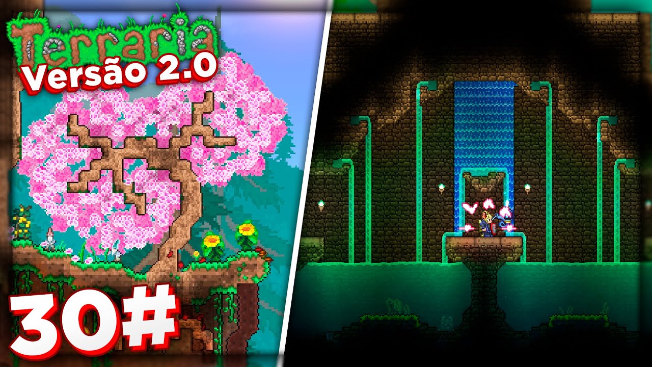 A Melhor Forma de Fazer uma SAKURA, e Construindo um TEMPLO na selva! | Terraria 2.0 | ep 30