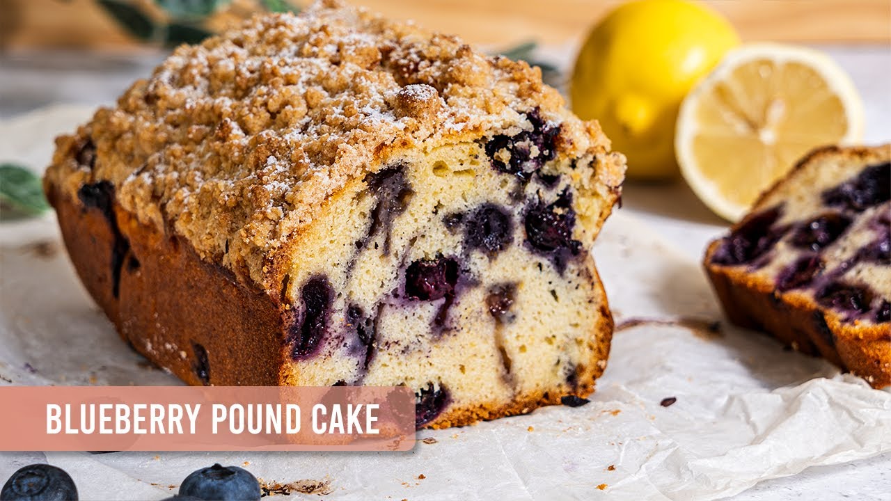 🫐Blueberry Crumble Pound Cake | Easy recipe | No talking recipe | Homemade goodies