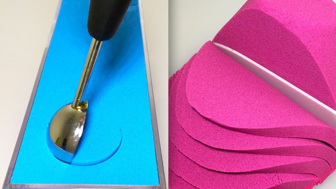 Very Satisfying Video Compilation 73 Kinetic Sand Cutting ASMR