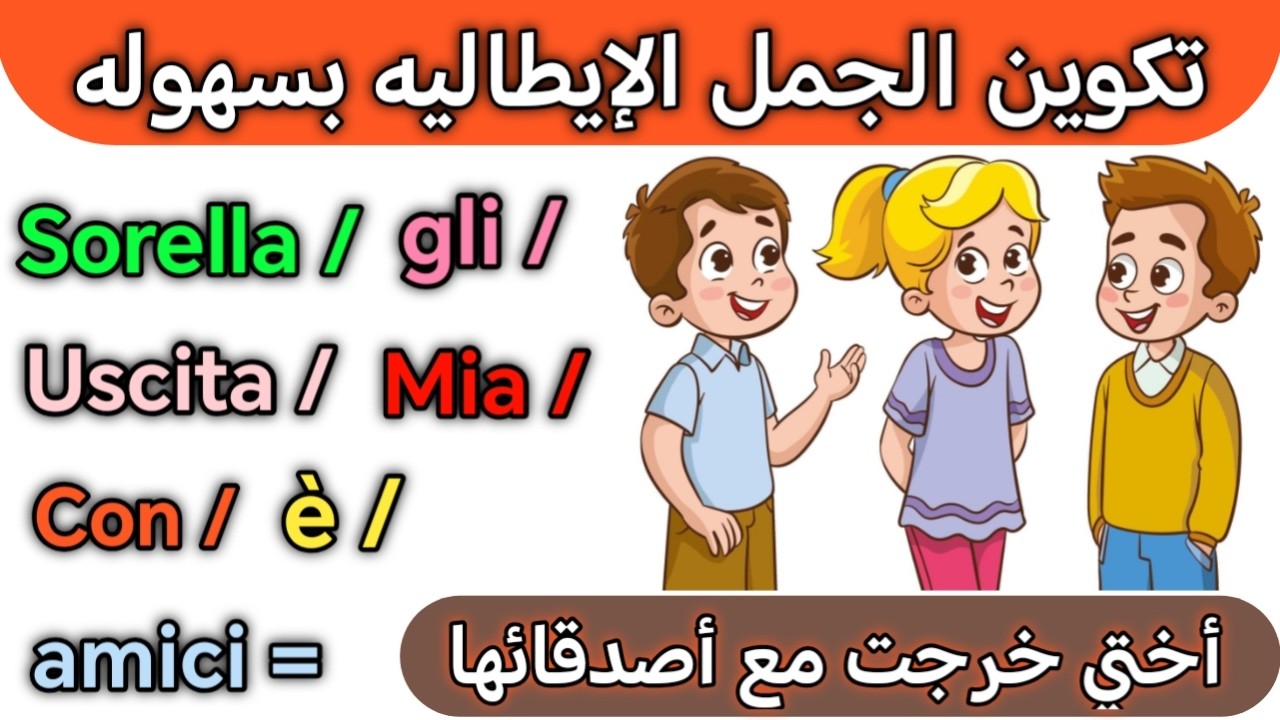 تعلم معي تكوين وتركيب الجمل والعبارات باللغه الإيطاليه بأسهل طريقه 🇮🇹 تعلم اللغه الايطاليه للمبتدئين